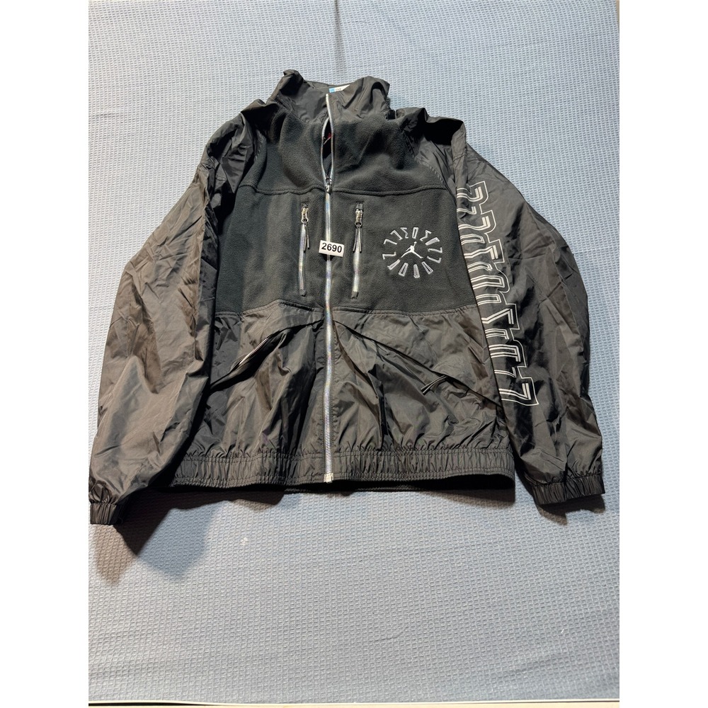 Jordan Jumpman Hybrid Fleece Jacket Mens M Black DD0388-010 New